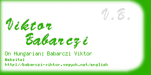viktor babarczi business card